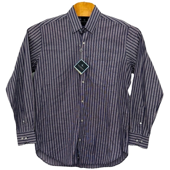 Tailorbyrd Other - Tailorbyrd Men's NWT Striped Long‎ Sleeve Button-Down Shirt  Sz L